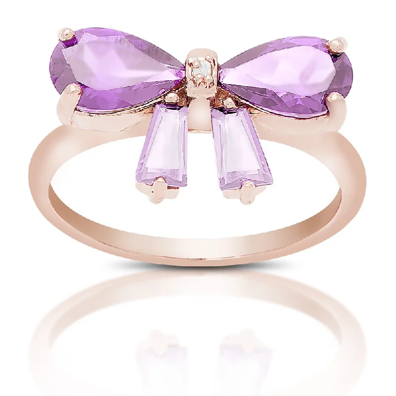 Dolce Giavonna Gold Over Silver Gemstone Bow Design Ring