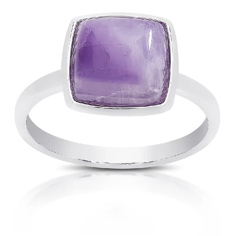 Dolce Giavonna Sterling Silver Gemstone Cocktail Ring