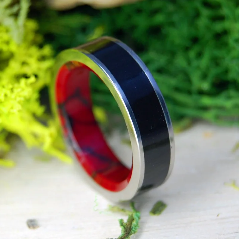 A Good Knight | Men's Onyx, Jasper & Titanium Wedding Ring