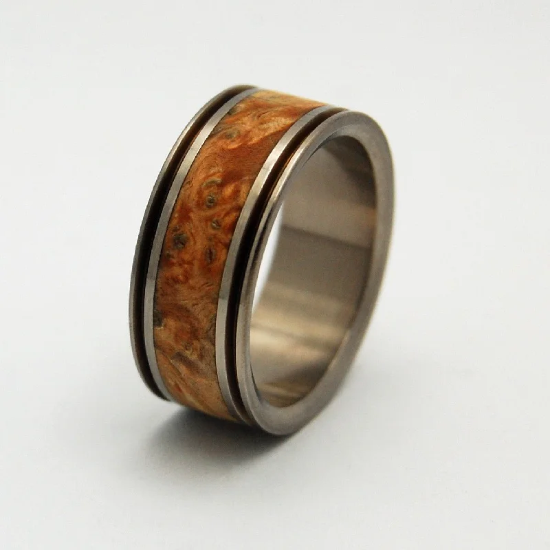 Alchemist | Men's Box Elder Wood & Titanium Wedding Ring