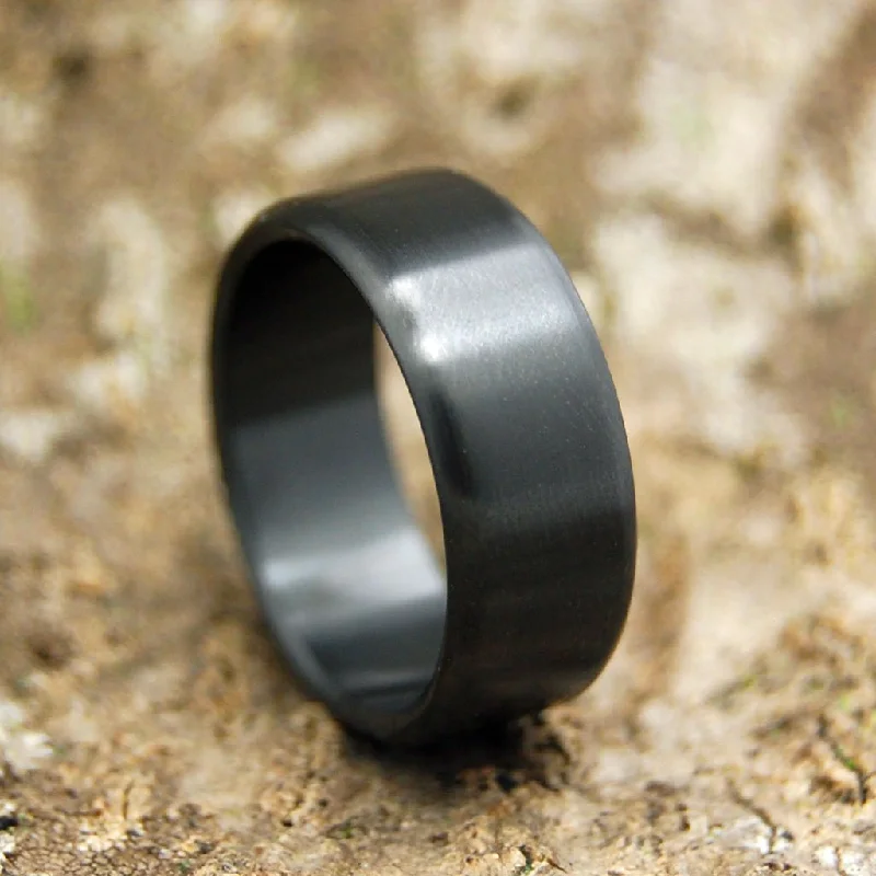 Atomic Number 40 | Men's Zirconium & Black Wedding Ring