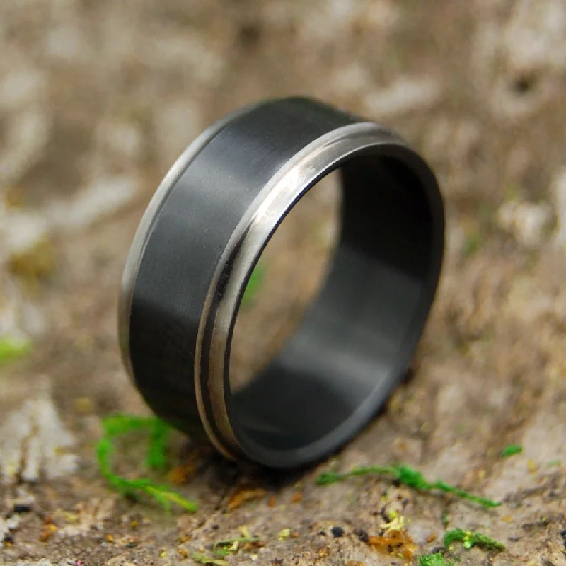 Zircon Flip | Men's Zirconium & Black Wedding Ring