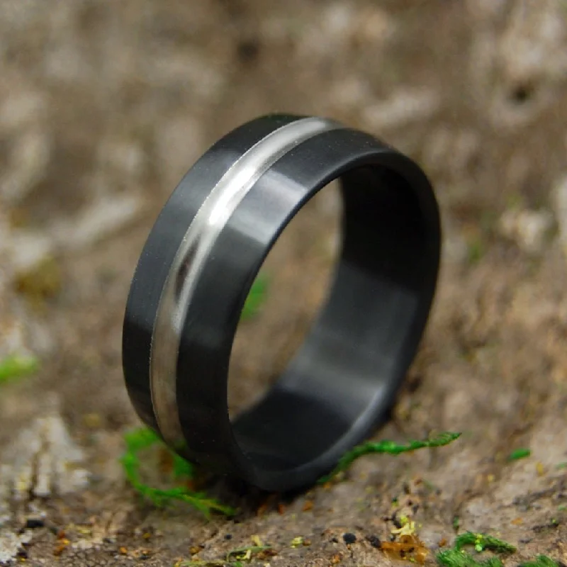 Zirconium Signature | Men's Zirconium & Black Wedding Ring