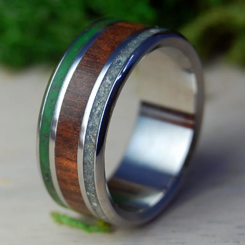 Bora Bora Marijuana | Men's Marijuana, Snakewood, & Bora Bora Beach Sand Wedding Ring