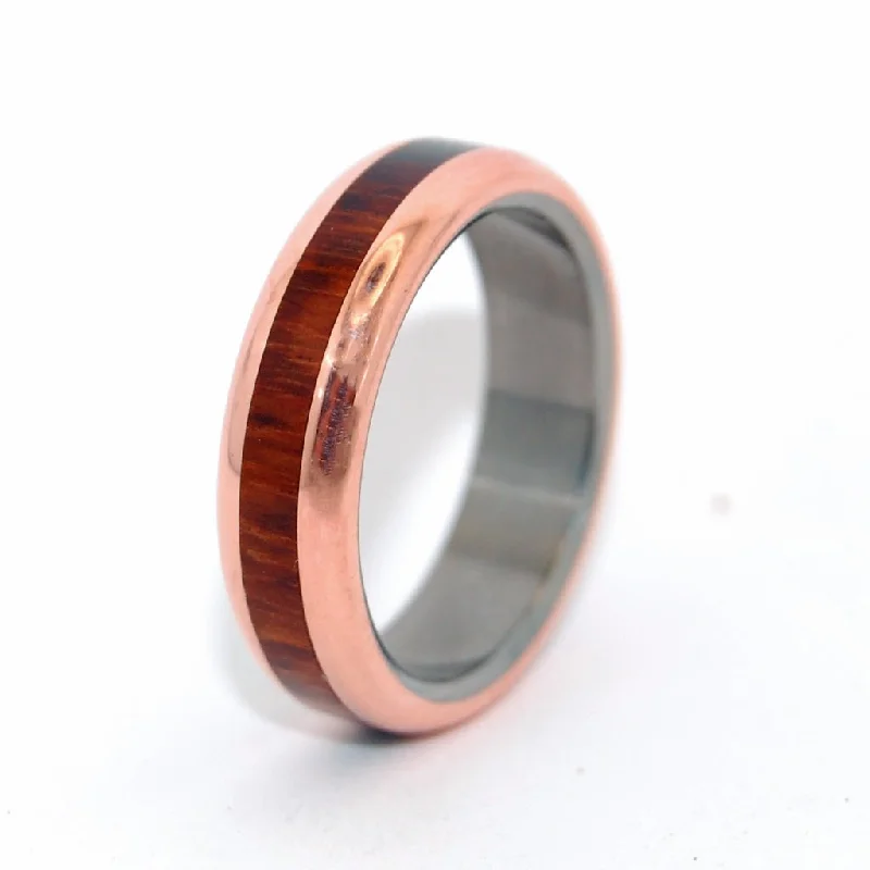 Copper Wood Triumph | Men's Snake Wood, Copper & Titanium Wedding Ring