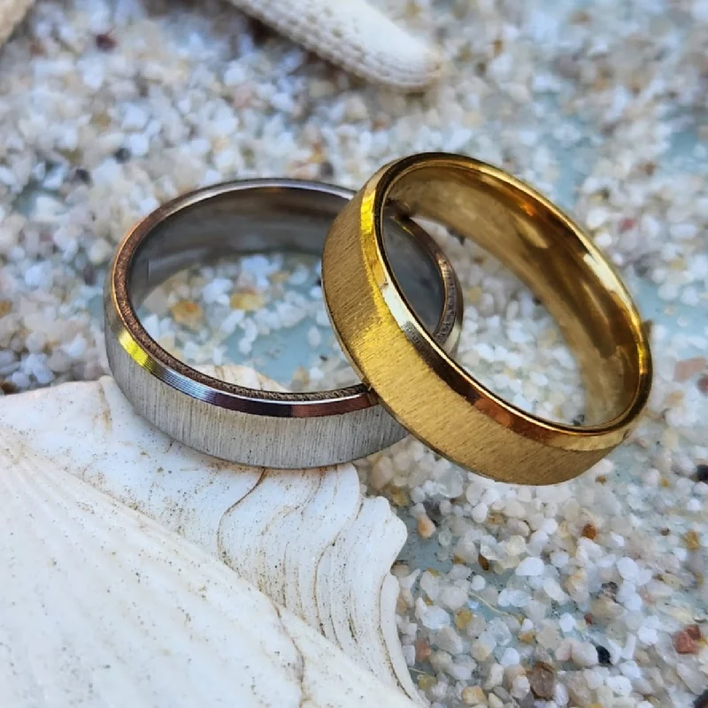 GOLD OR SILVER 2 TONE - WATERPROOF RING