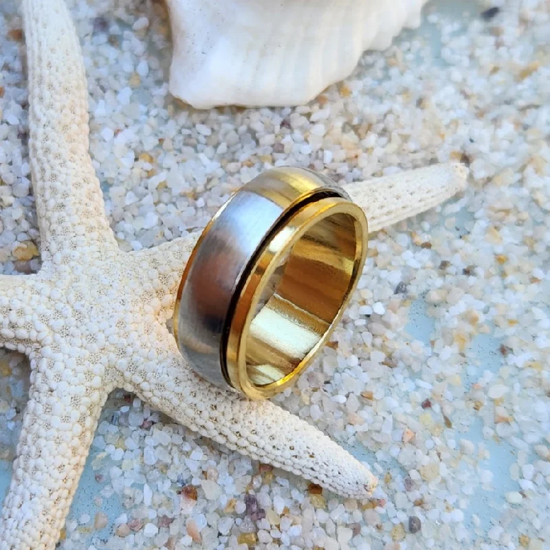 SPINNER WATERPROOF 18K GOLD / SILVER RING