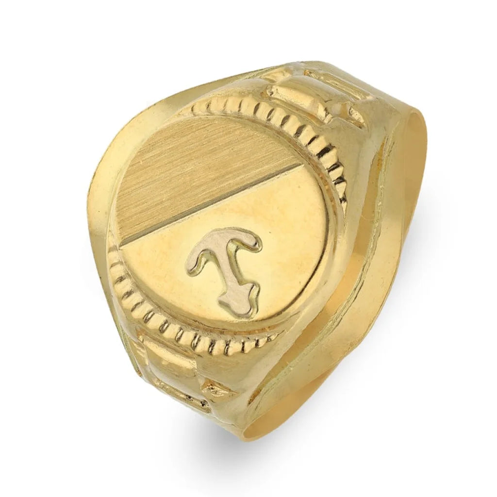 Gold Anchor Shaped Men's Ring 18KT - FKJRN18K3805