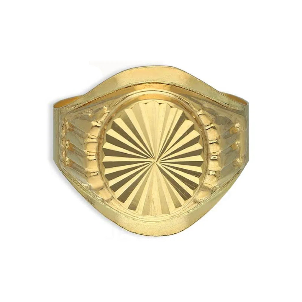 Gold Round Shaped Men's Ring 18KT - FKJRN18K3812