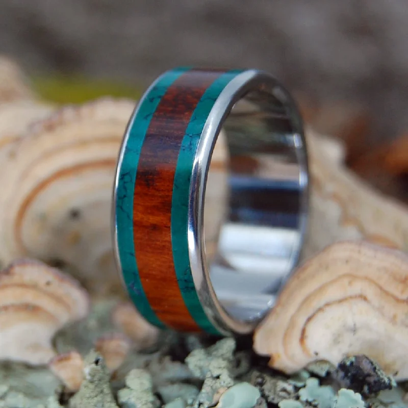 Jade Snake | Men's Snakewood, Imperial Jade & Titanium Wedding Ring