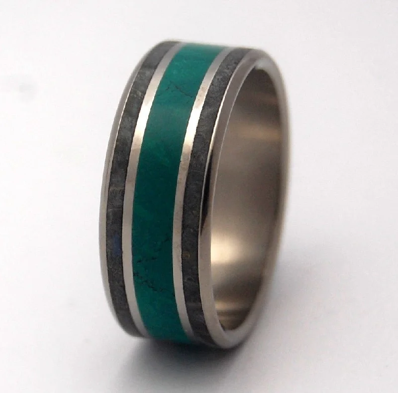 Morning Song | Men's Jade, Box Elder Wood & Titanium Wedding Ring