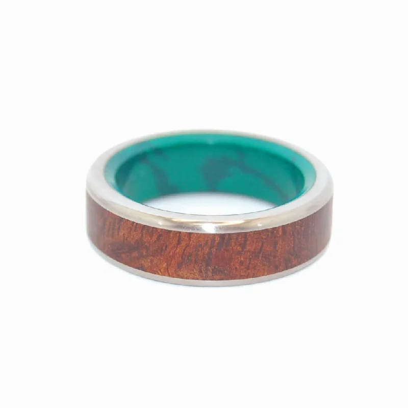 No Little Love | Men's Desert Ironwood, Jade & Titanium Wedding Ring