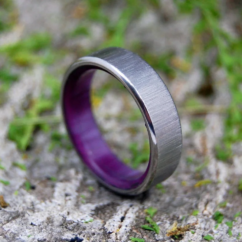 Princess With A Right Hook | Men's Purple Resin & Titanium Wedding Ring