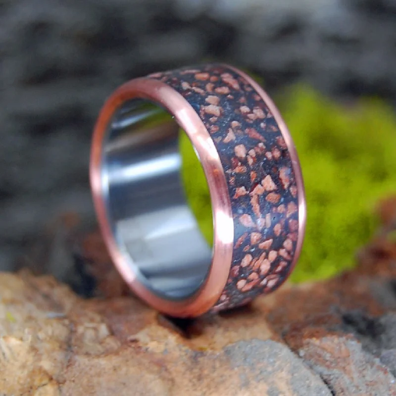 Zion | Men's Sandstone & Copper Wedding Ring