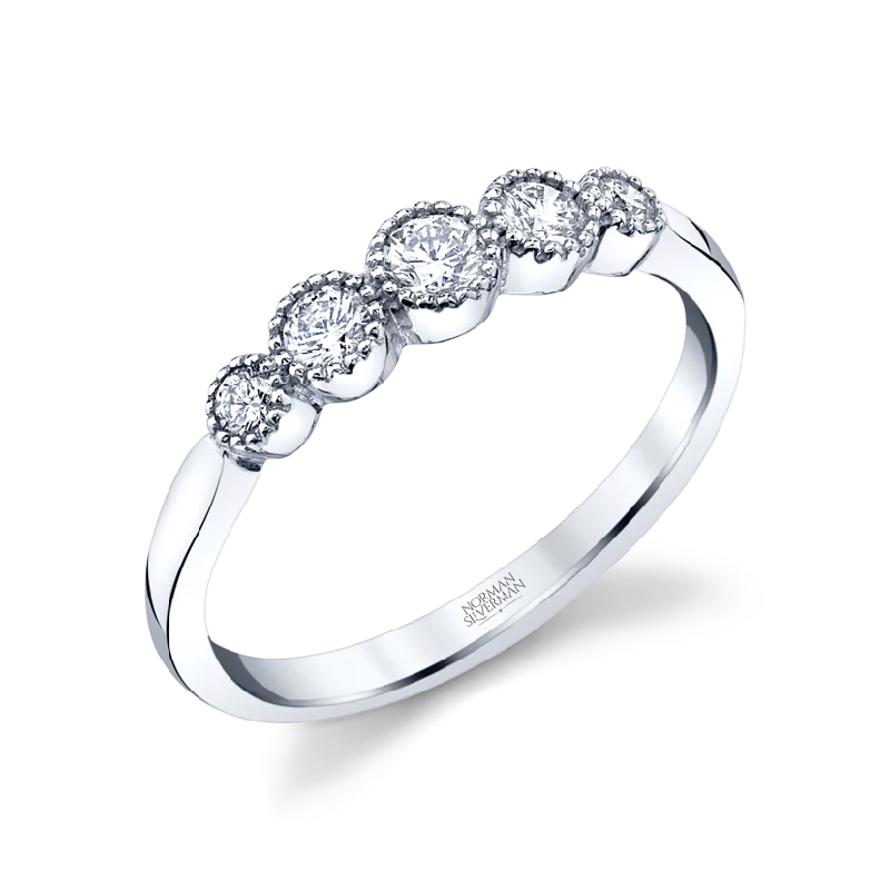 Petite .30 Carat 18k White Gold Ring