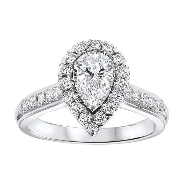 Rhythm of Love - 14KT WHITE GOLD PEAR SHAPE DIAMOND RING