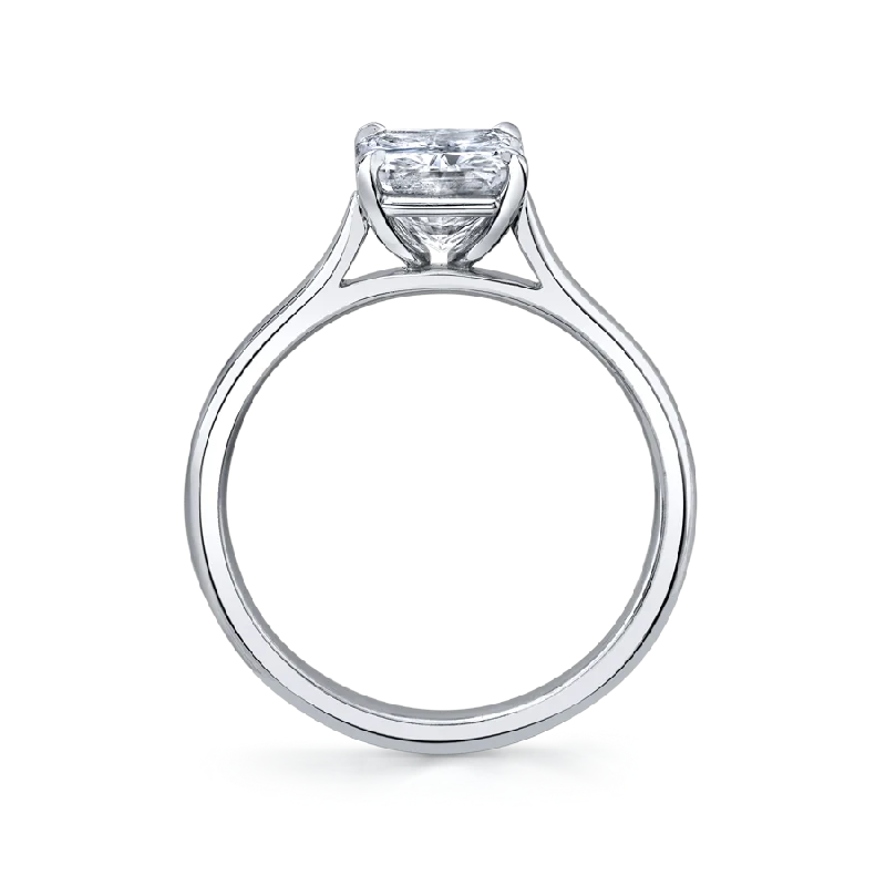 2.02 Carat Platinum Radiant Cut Engagement Ring