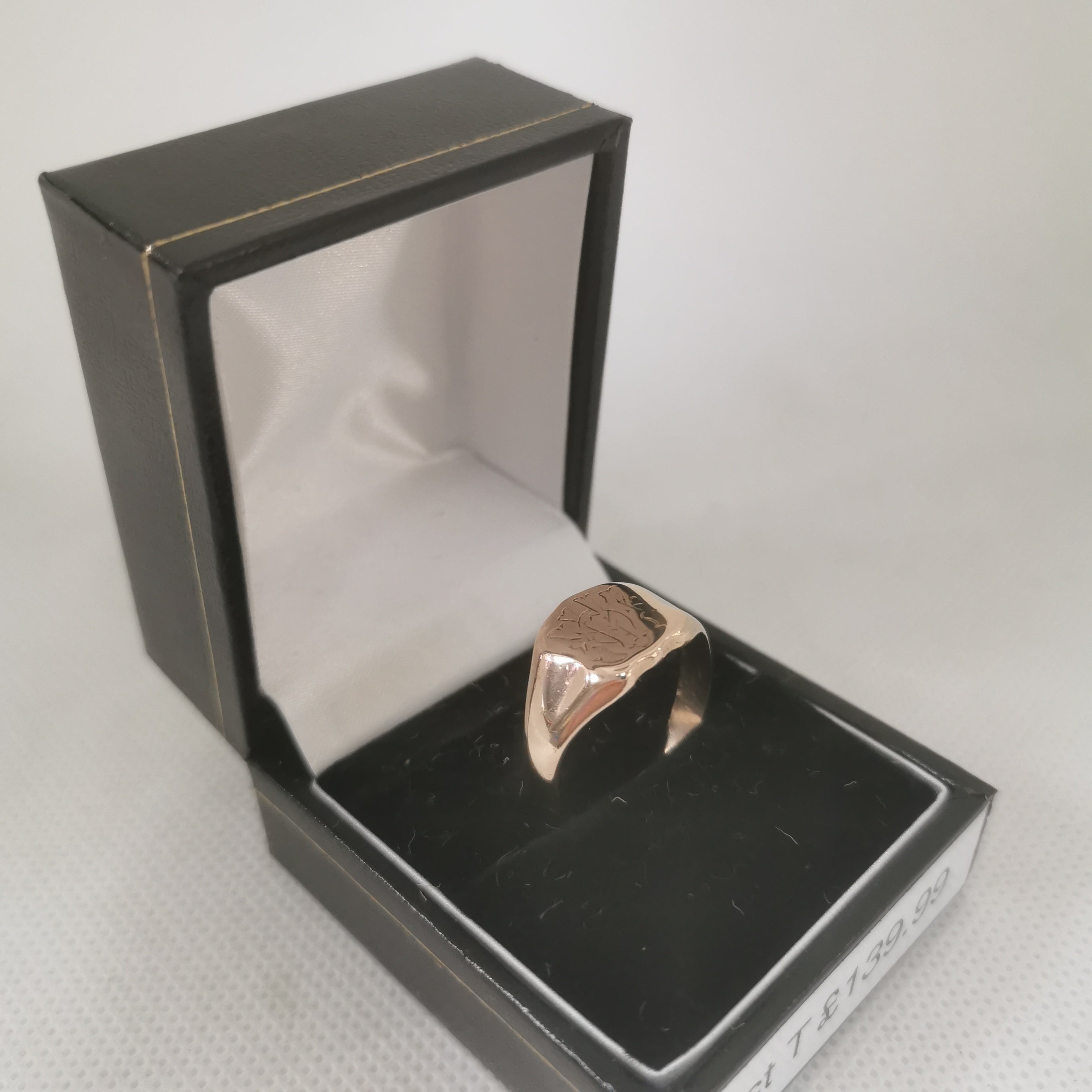 9K Rose Gold Ring, 4.70Grams, 375 Hallmarked, Size: T, Box Included