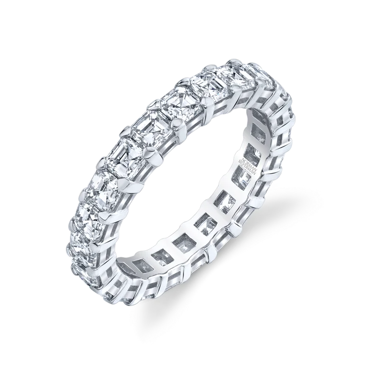 Asscher Cut Platinum Eternity Band