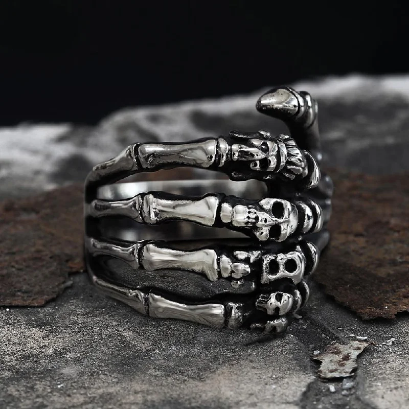 Claw Stainless Steel Skull Ring