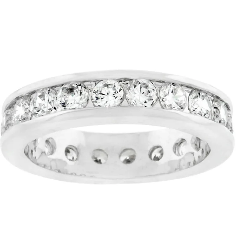 Elegant Lustrous Eternity Band For Timeless Glamour