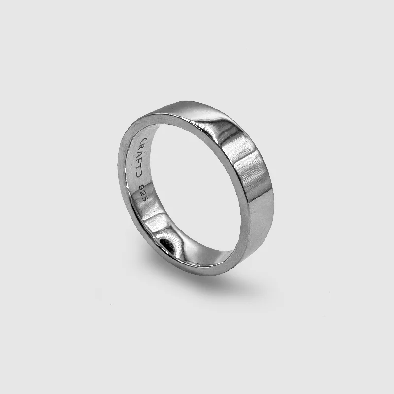 Flat Band Ring (Sterling Silver) 6mm