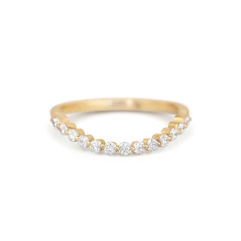 Floating Diamond Contour Band