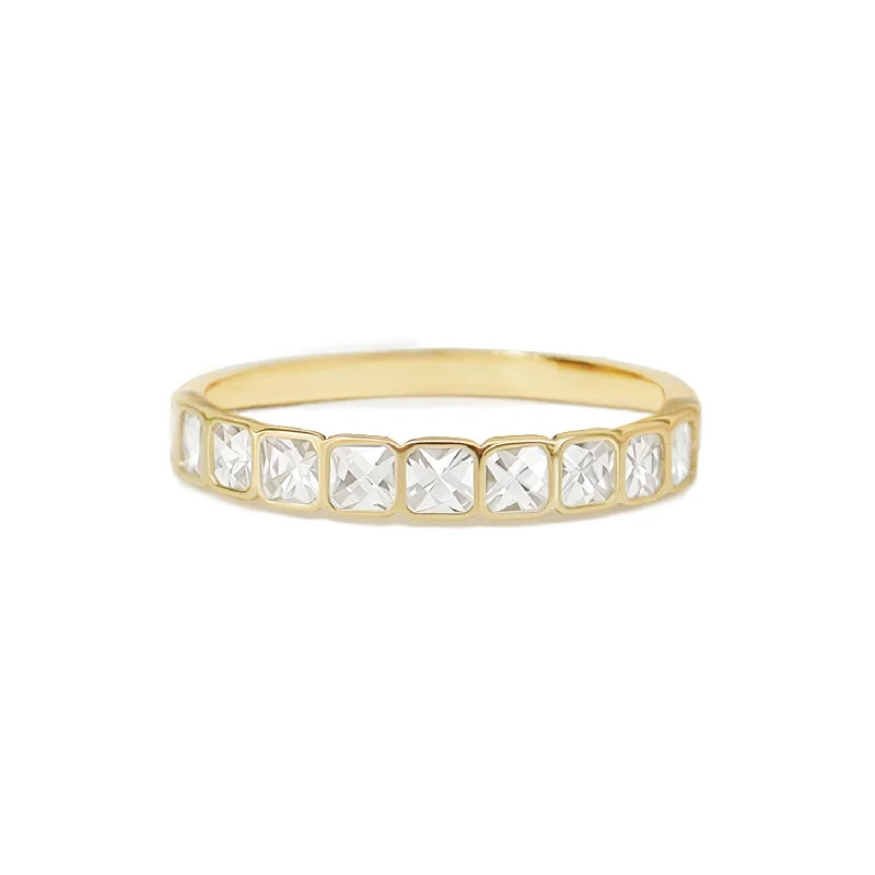 French Cut Diamond Bezel Band