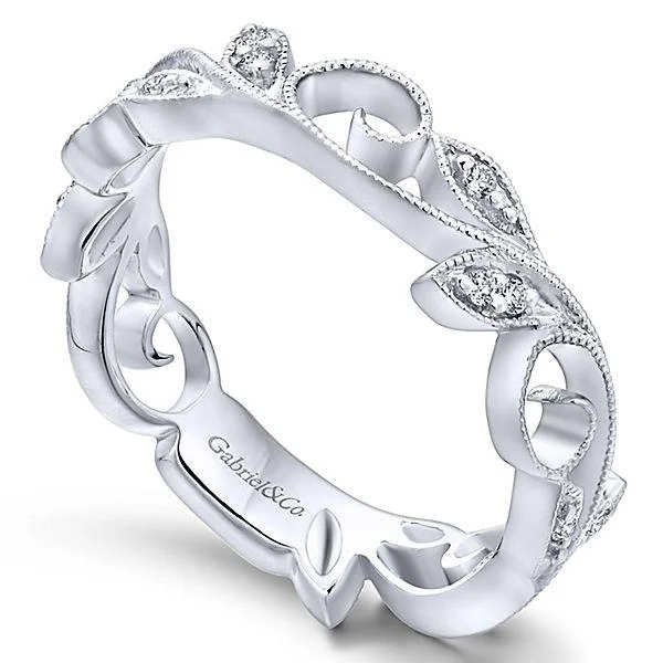 LR4593W45JJ 14K WHITE GOLD STACKABLE DIAMOND LADIES' RING