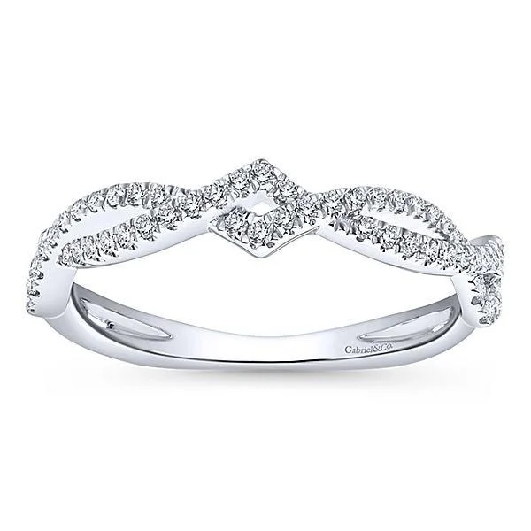 LR51168W45JJ 14K WHITE GOLD STACKABLE DIAMOND LADIES' RING