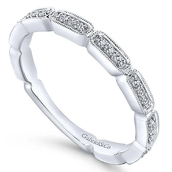 LR51176W45JJ 14K WHITE GOLD STACKABLE DIAMOND LADIES' RING