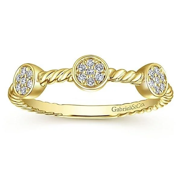 LR51256Y45JJ 14K YELLOW GOLD STACKABLE DIAMOND LADIES' RING