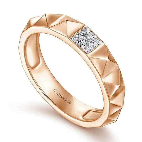 LR51286K45JJ 14K ROSE GOLD STACKABLE DIAMOND LADIES' RING