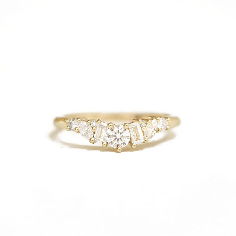 Marquise & Baguette Diamond Mosaic Contour Band