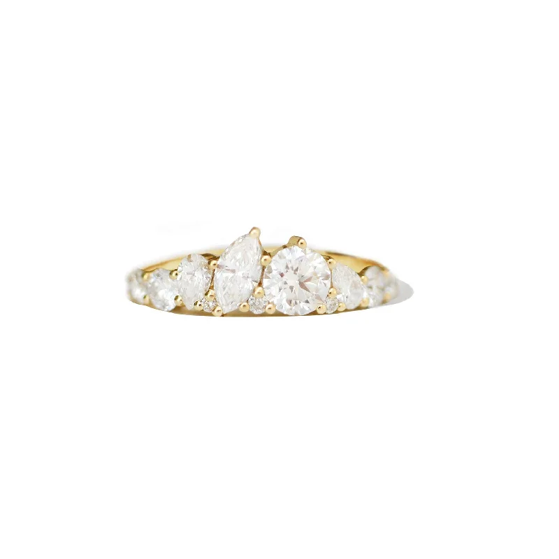 Marquise & Round Firework Diamond Mosaic Band