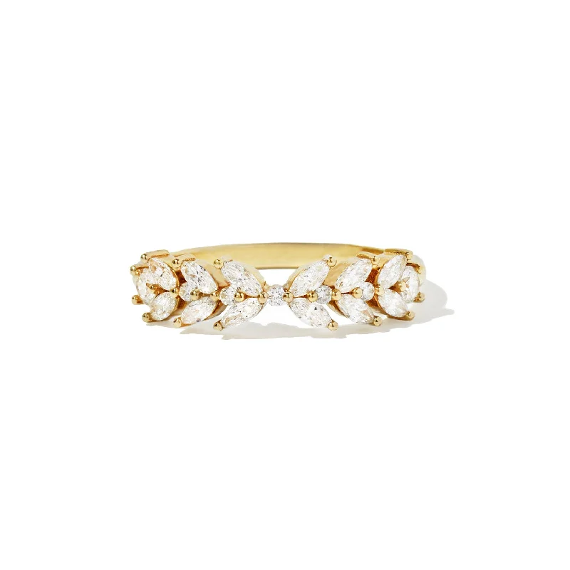 Marquise & Round Lily Diamond Mosaic Band