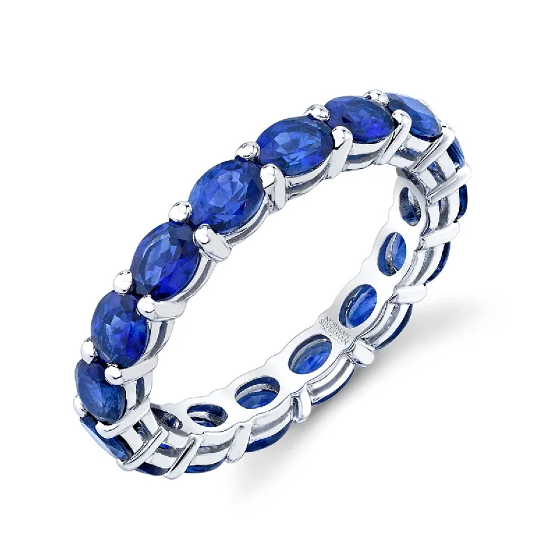 Oval Sapphire eternity band