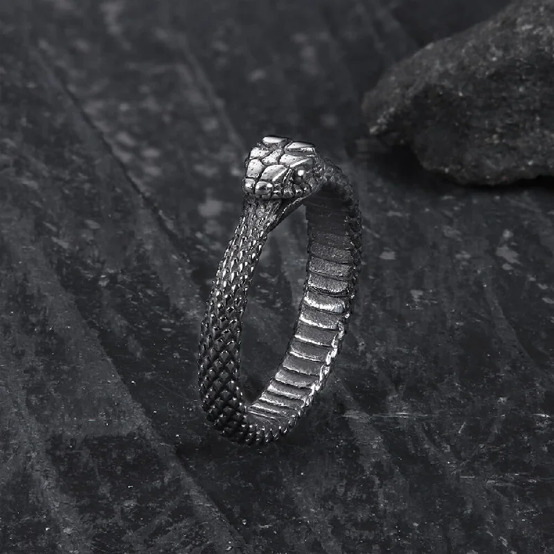 Ouroboros Snake Stainless Steel Ring