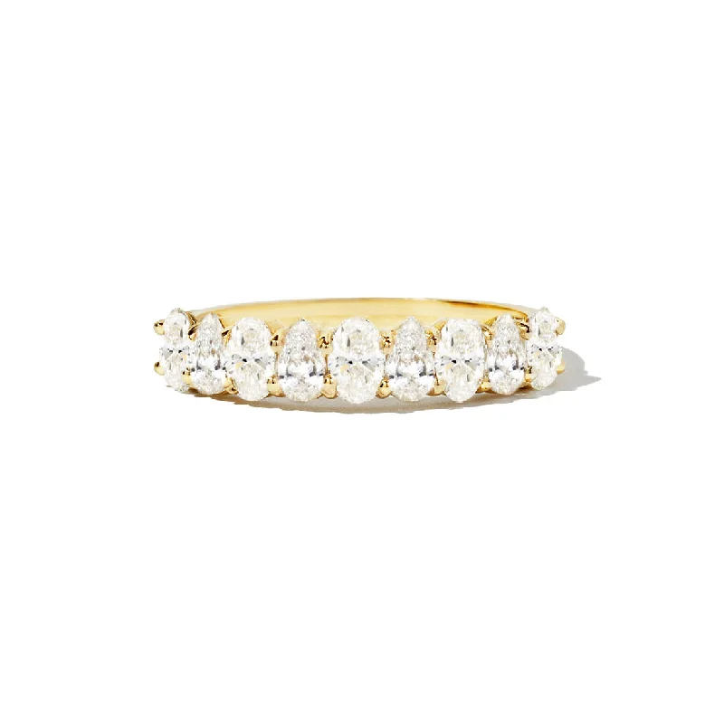 Oval & Pear Diamond Mosaic Band