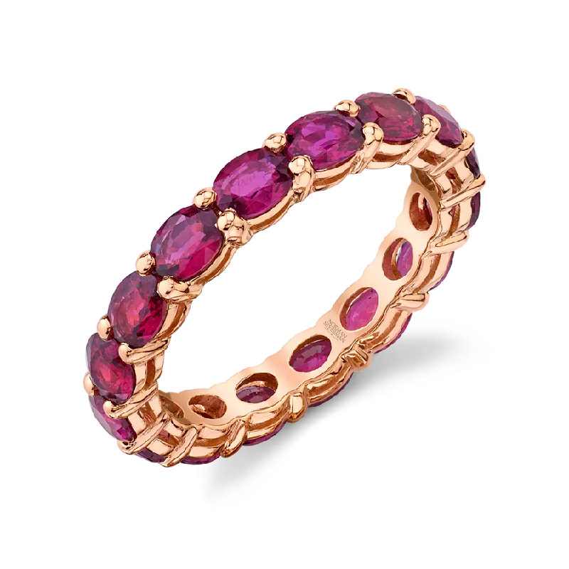 OVAL RUBY ETERNITY BAND