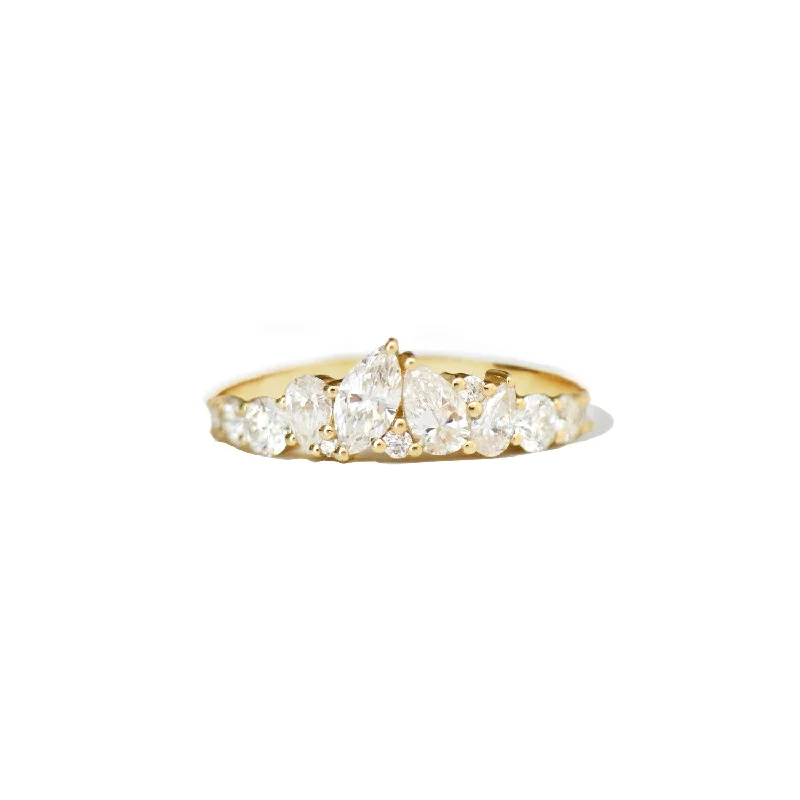 Pear & Marquise Firework Diamond Mosaic Band