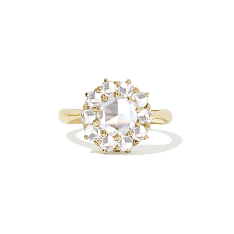 Rose Diamond Cluster Ring