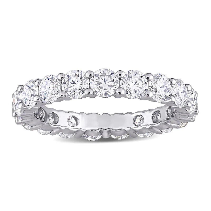 Round 2 3/4ct TGW Moissanite Full Eternity Band in 10k White Gold by Miadora