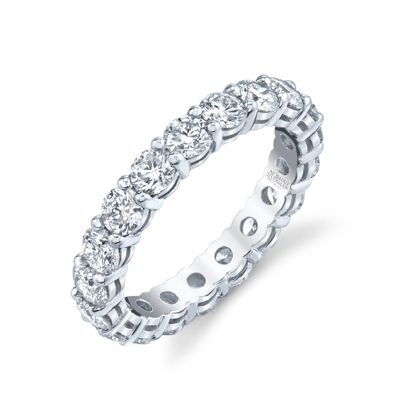 Round Cut Platinum Eternity Band