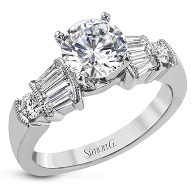 Simon G - 18K GOLD WHITE LR2666 ENGAGEMENT RING