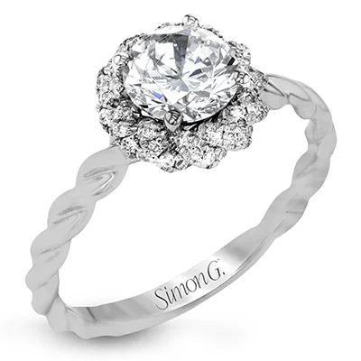 SIMON G PLATINUM WHITE LR1133 ENGAGEMENT RING