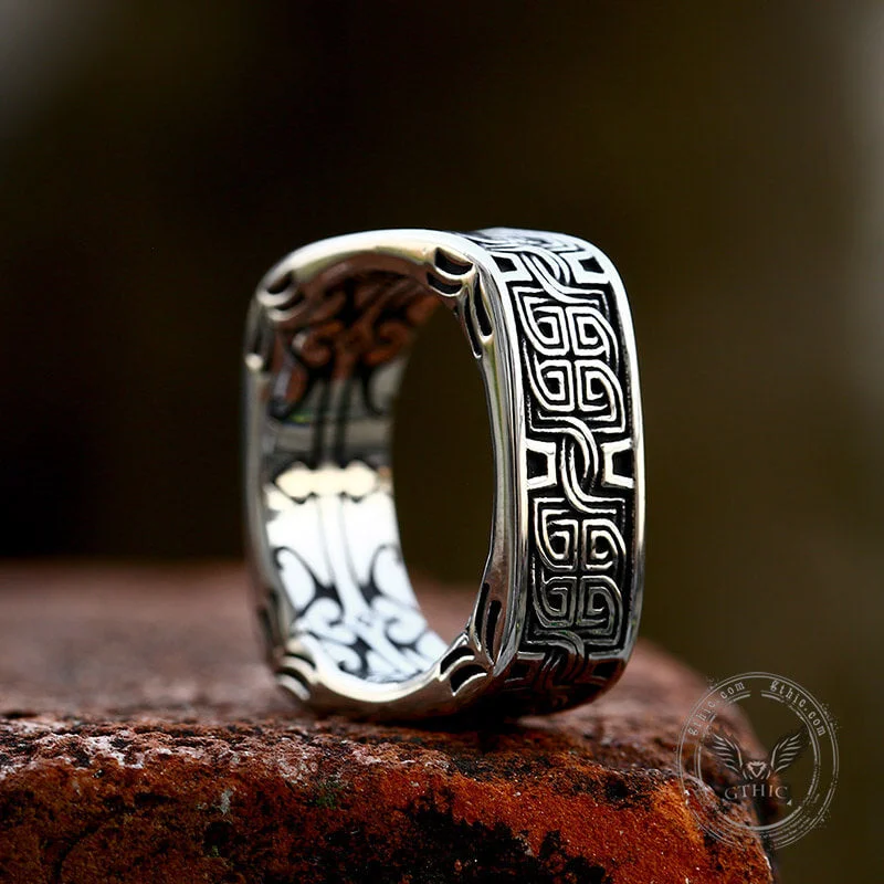 Vintage Celtic Knot Stainless Steel Ring