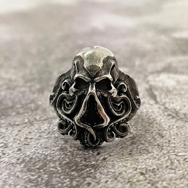 Vintage Kraken Octopus Stainless Steel Ring