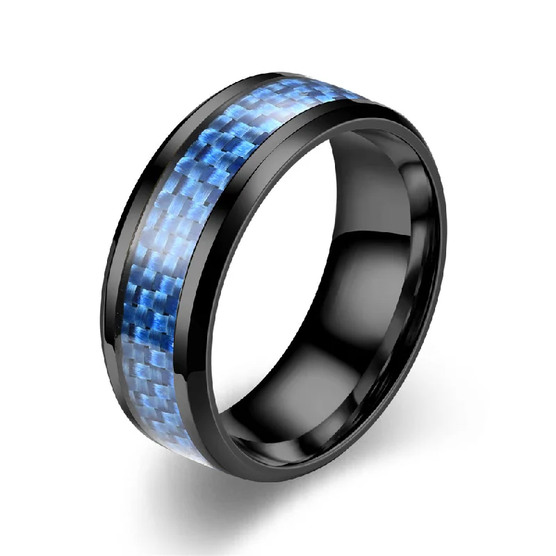 Wholesale Blue Stainless Steel Rings