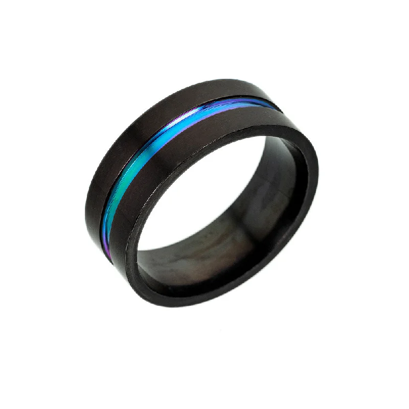 Wholesale Color Stainless Steel Two-color Frosted  Rings